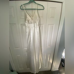 Lulus White Satin Dress Size Small